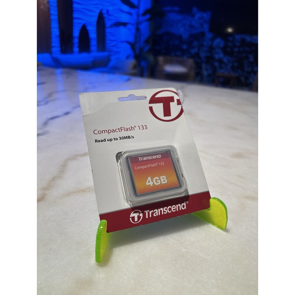 Transcend 4GB CompactFlash 133 Memory Card Damaged Box Tested